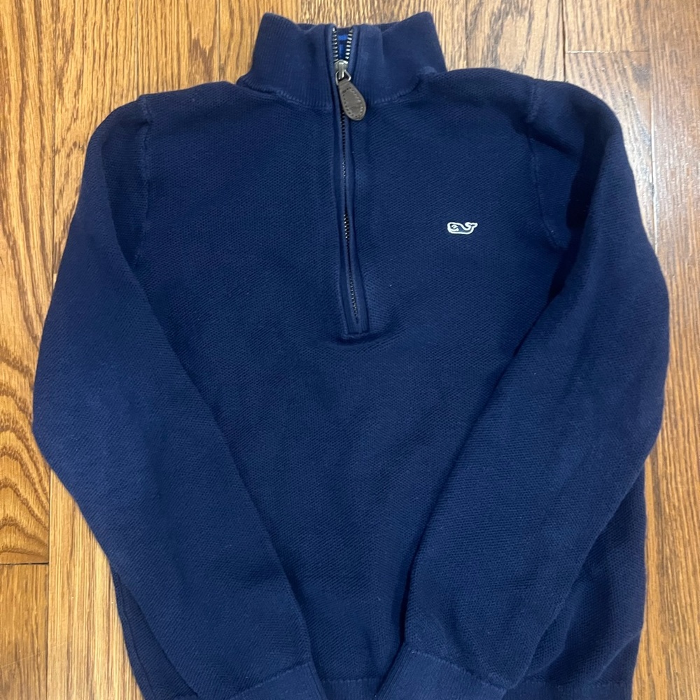 Vineyard Vines Kids Navy Half-Zip Sweater